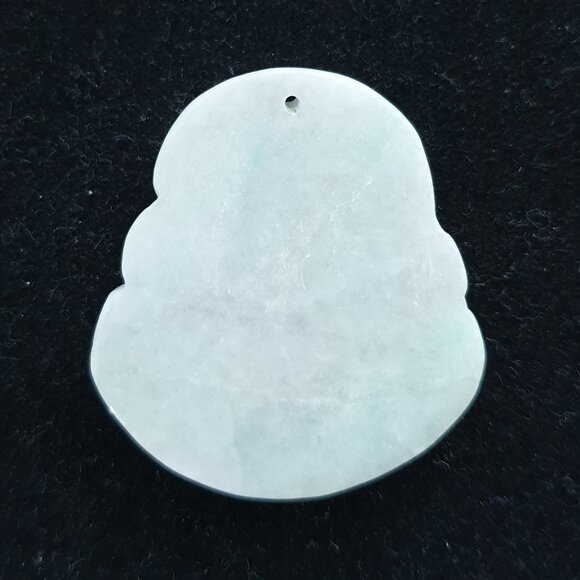 75.5 carats Vintage Hand-Carved Natural White Jade Happy Buddha Pendant - Picture 5 of 11